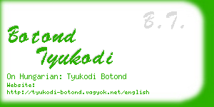 botond tyukodi business card